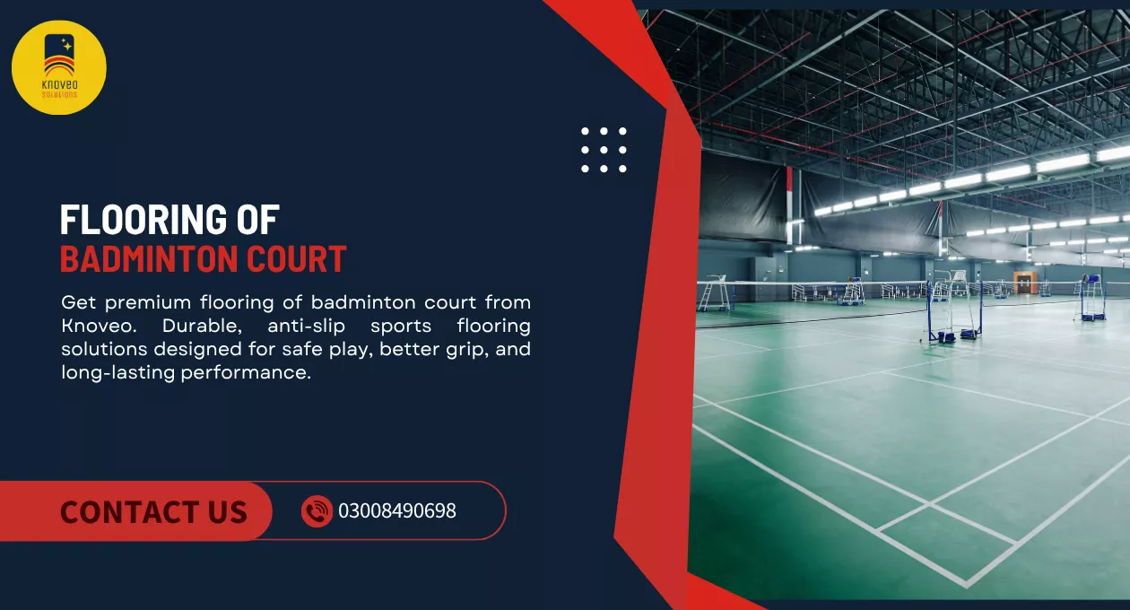 Flooring of Badminton Court by Knoveo | Sports Flooring Experts