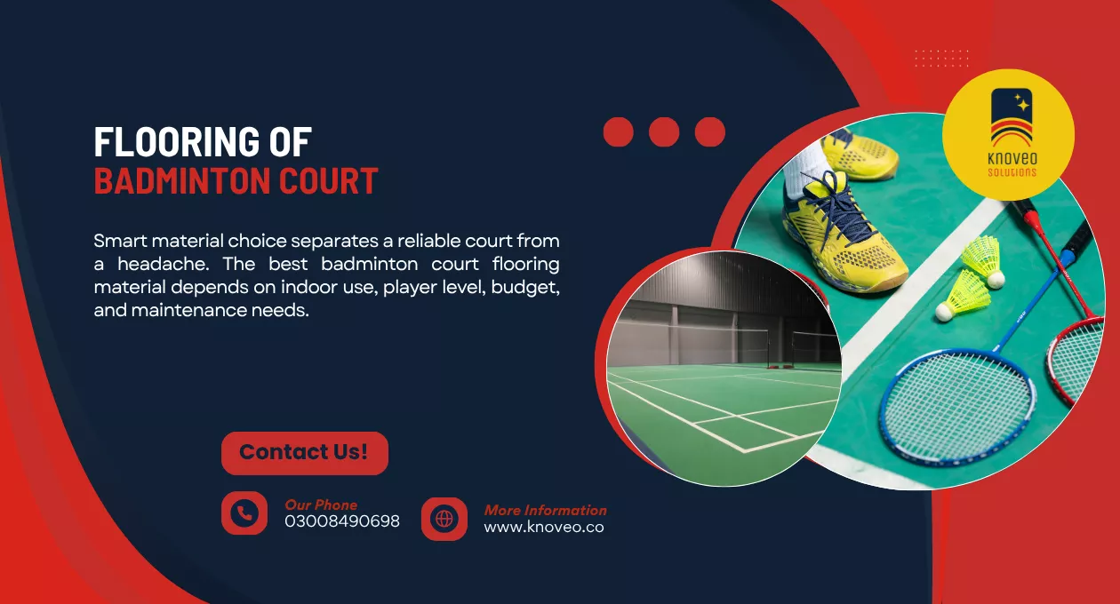 Flooring of Badminton Court by Knoveo | Sports Flooring Experts