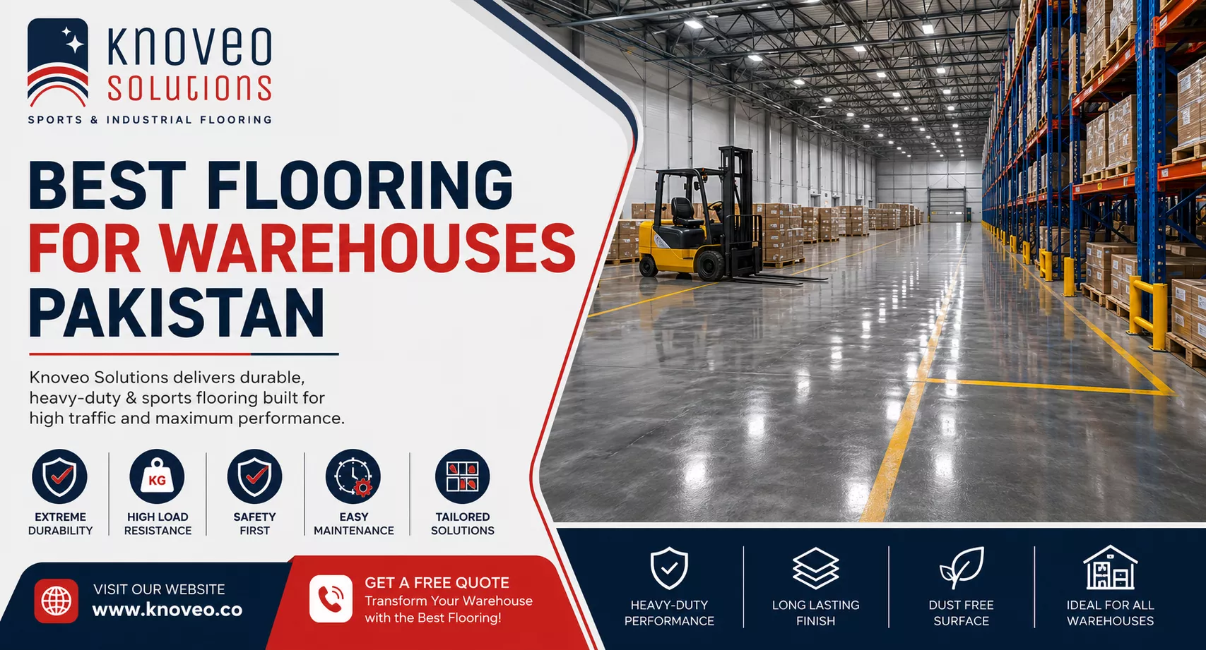 Best Flooring for Warehouses Pakistan | Knoveo Solutions
