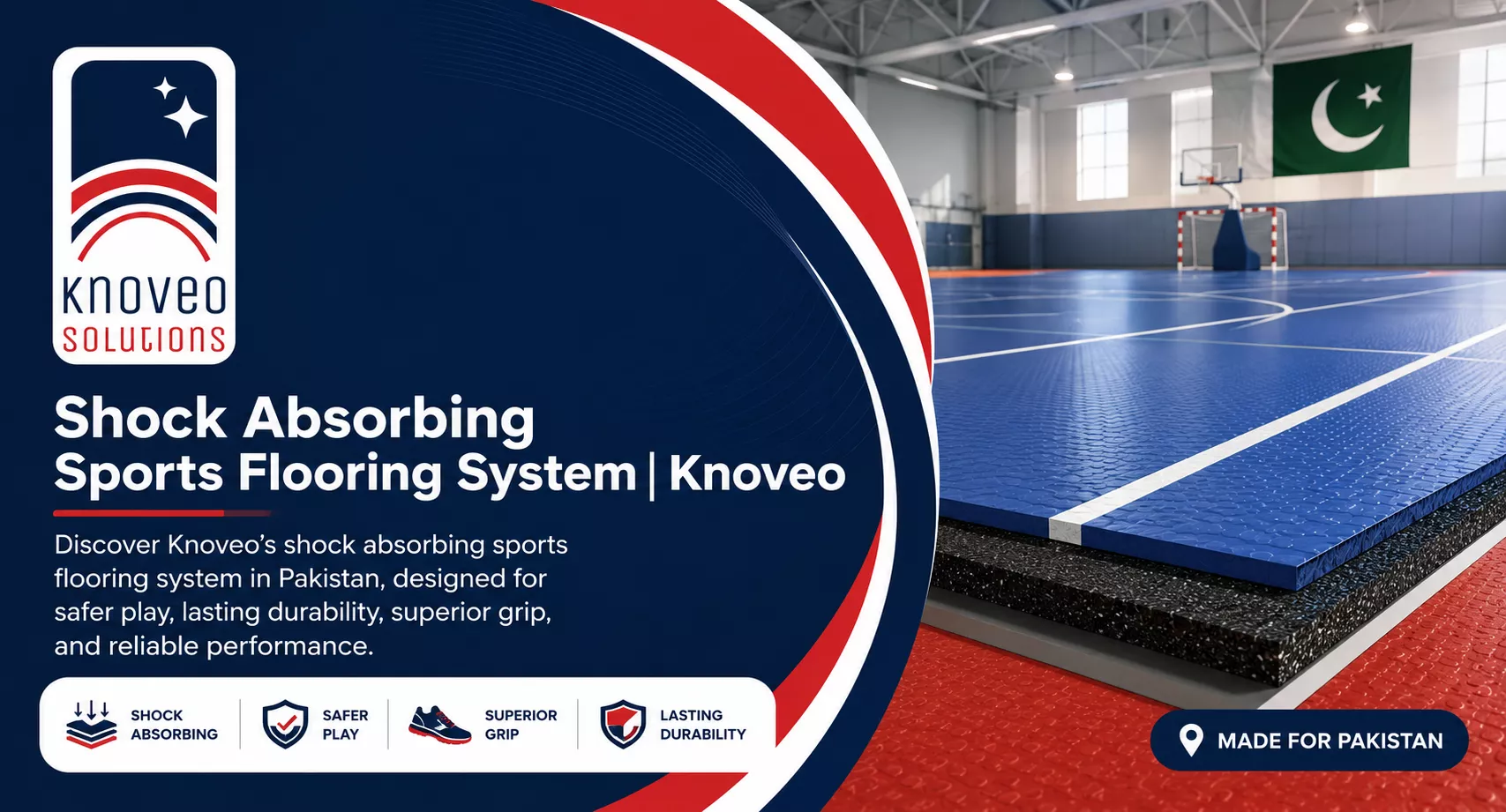 Shock Absorbing Sports Flooring System | Knoveo 