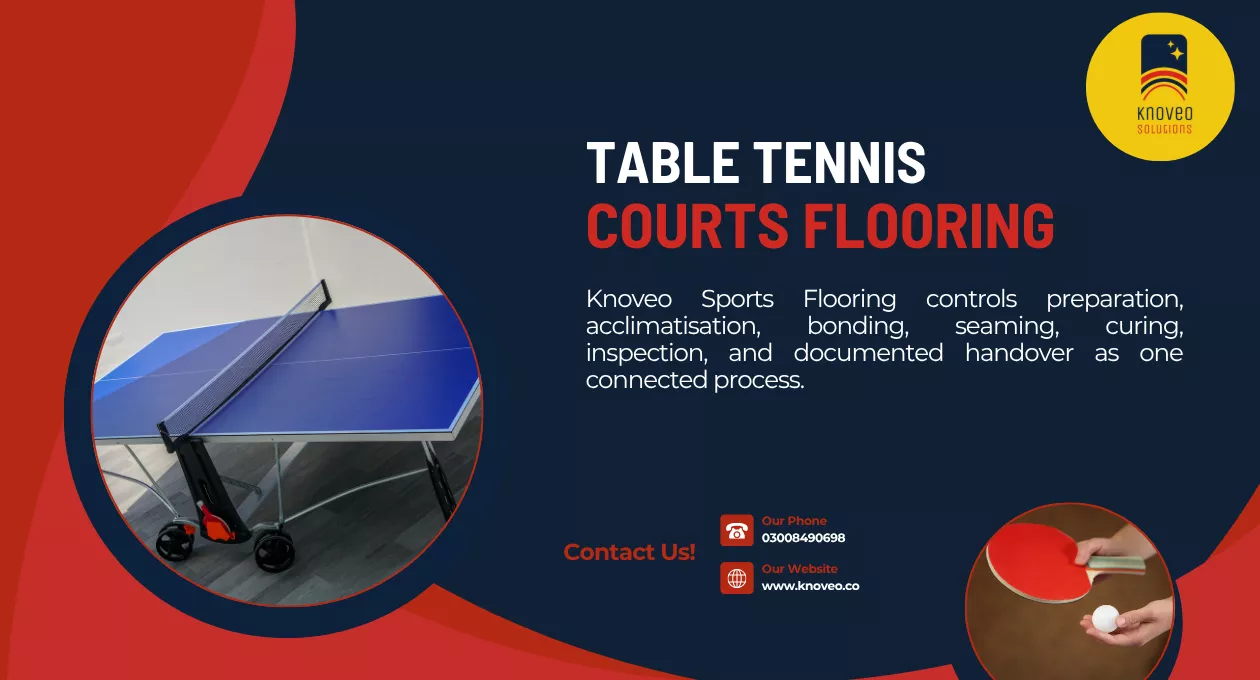 Table Tennis Courts Flooring | Knoveo Sports Flooring