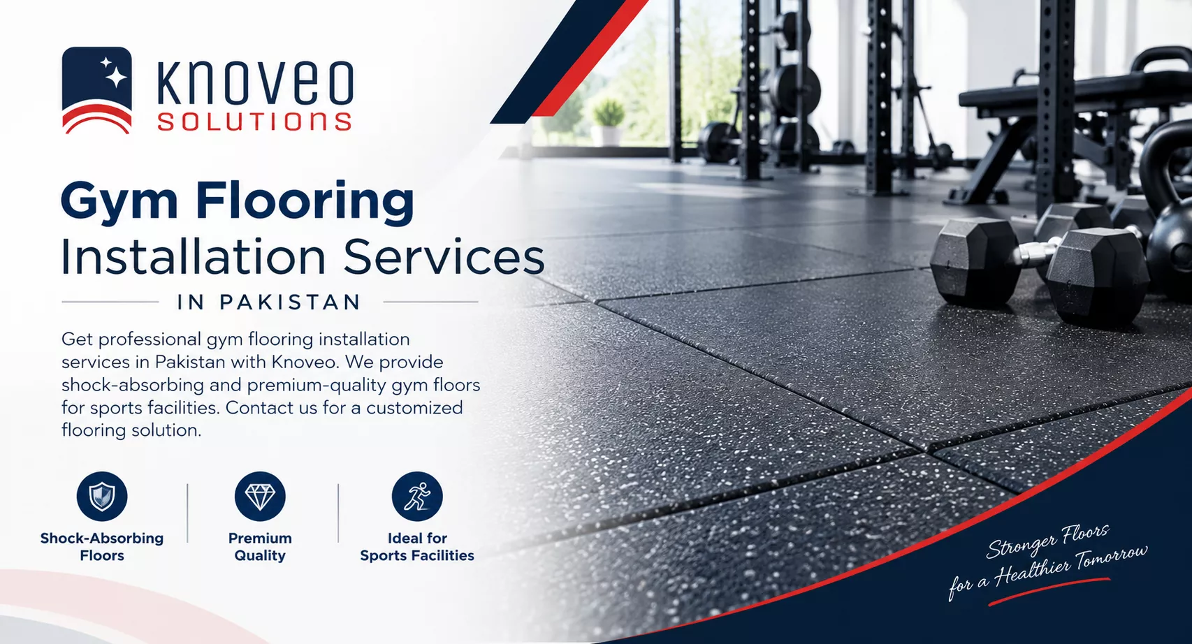 Gym Flooring Installation Services in Pakistan | Knoveo Sports Flooring